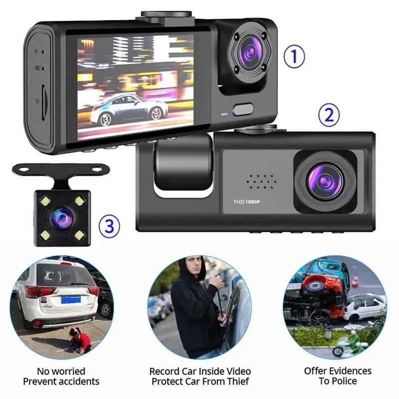 Premium Dual Camera Dash Cam - 1080P HD & IR Night Vision Car DVR