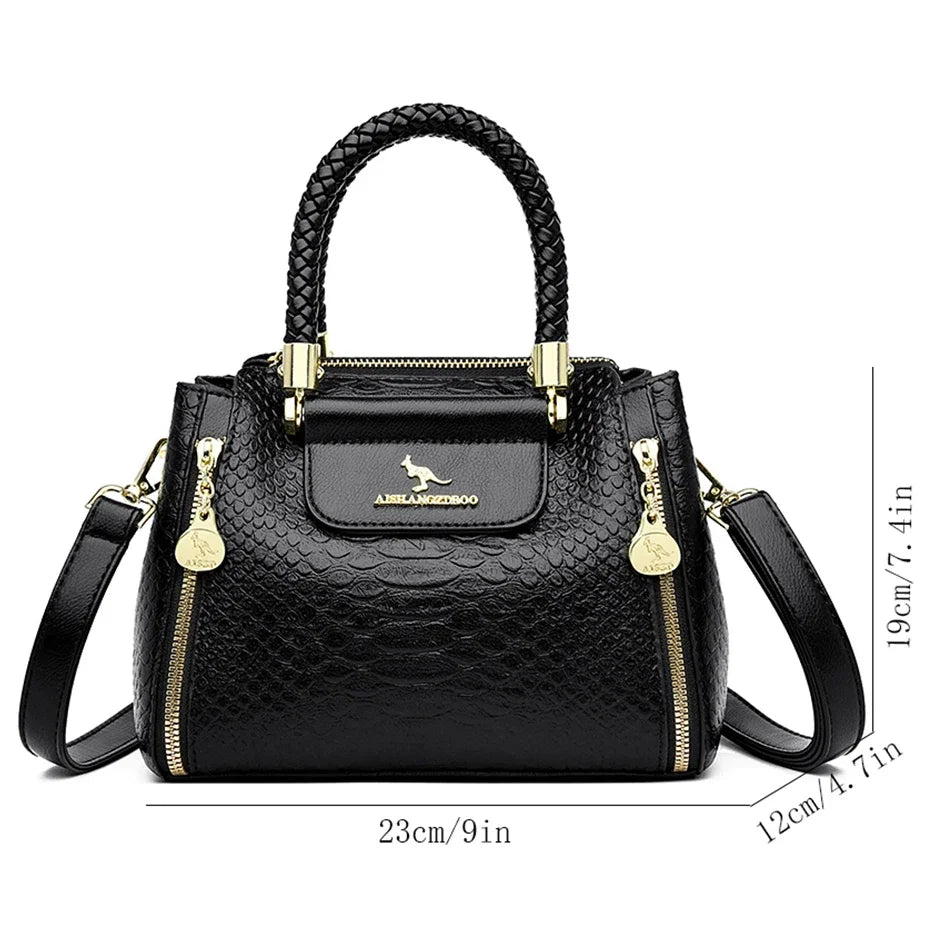 Elegant Designer Crossbody Bag - Premium Soft Leather