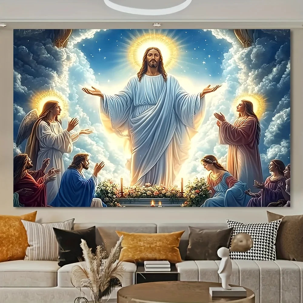 Premium Jesus Mary Tapestry - Sacred Wall Decor