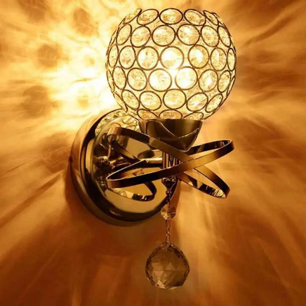 Luxury Modern Crystal Wall Lamp - Elegant Bedside Sconce Lighting
