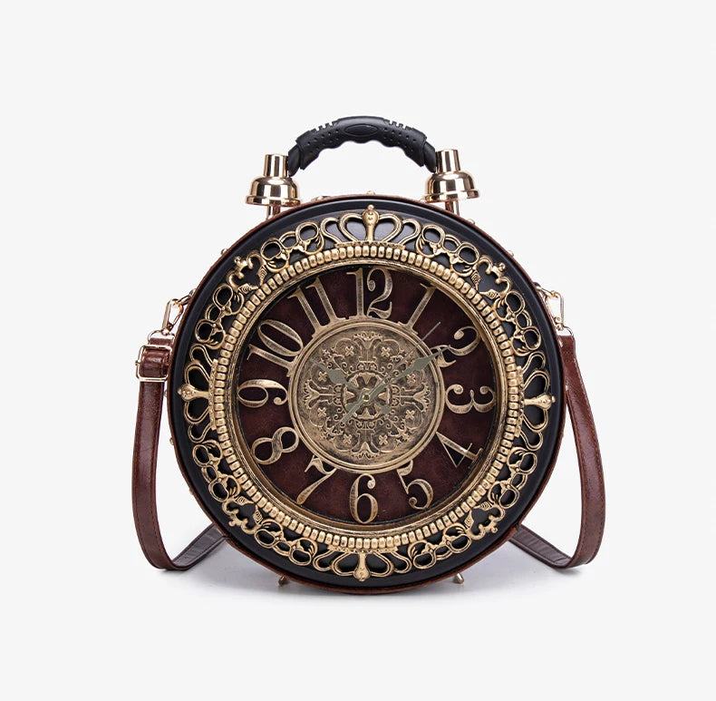 Elegant Clock Handbag - Unique Design Crossbody Bag