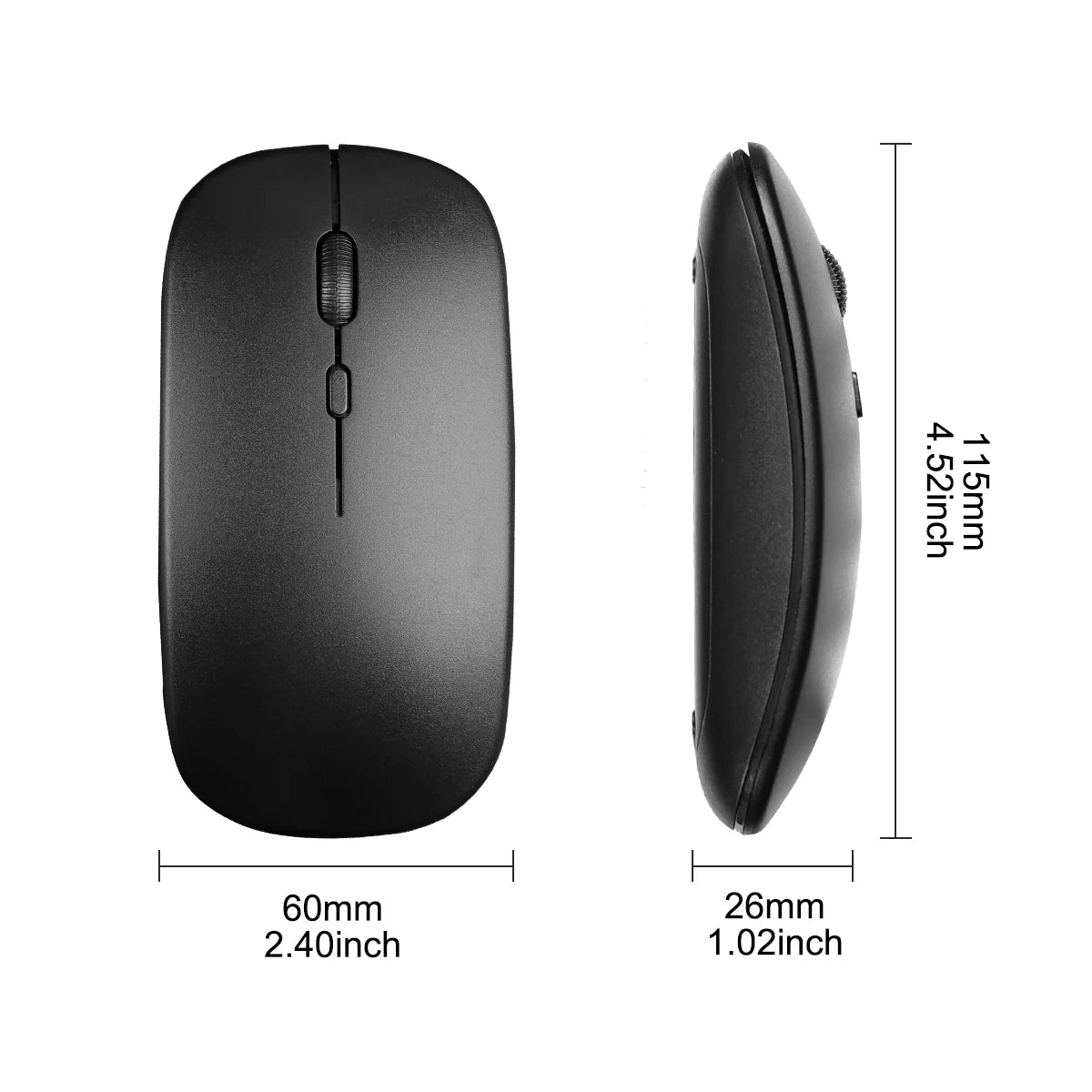 Premium Bluetooth Mouse - Portable Ergonomic for Laptop & Tablet