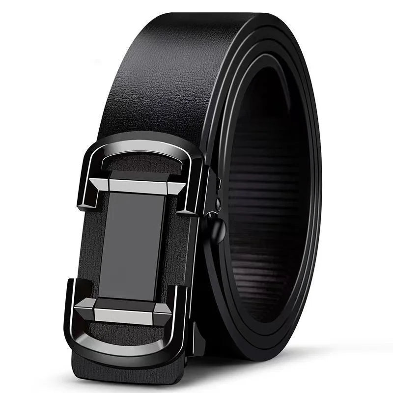 Luxury Genuine Leather Men's Belt with Automatic Buckle