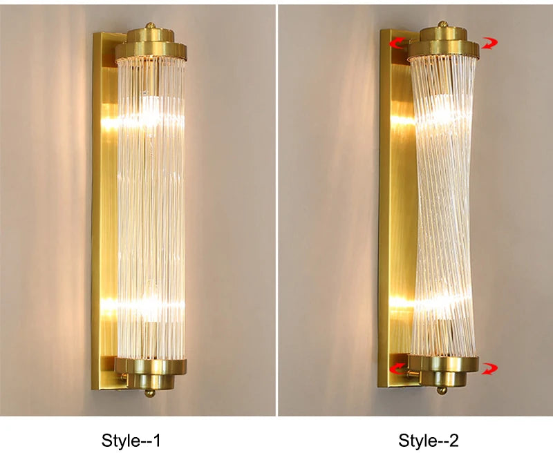 Elegant Modern Wall Sconce - Brushed Gold LED Lamp