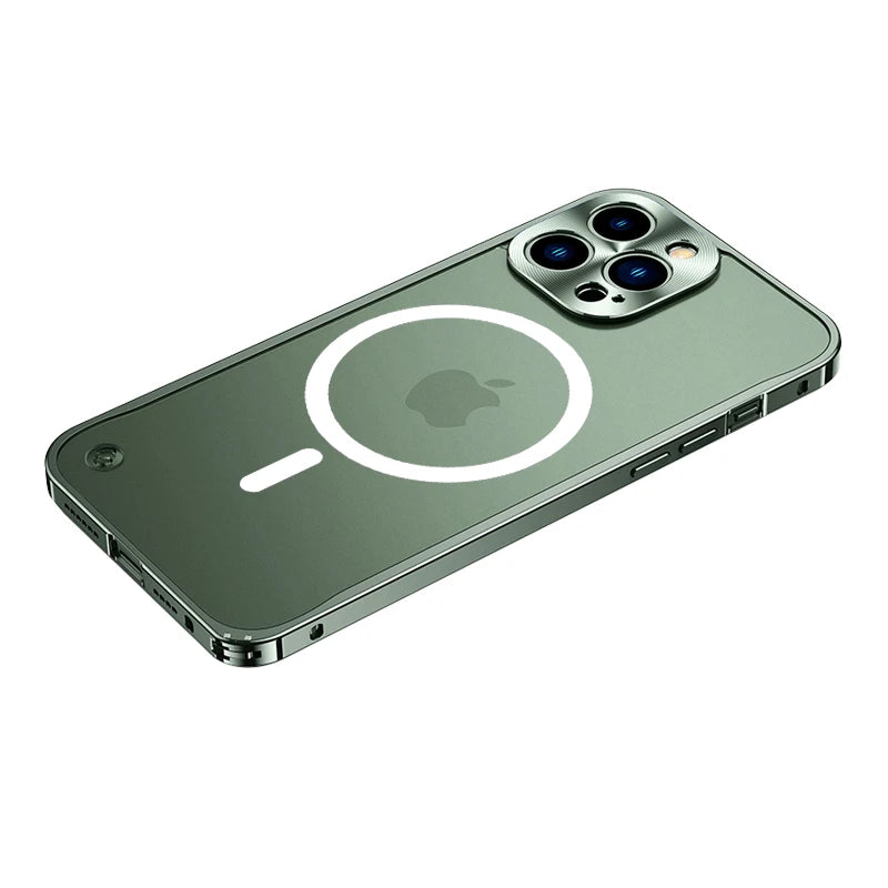 Premium Magnetic Aluminum iPhone Case - Full Protection