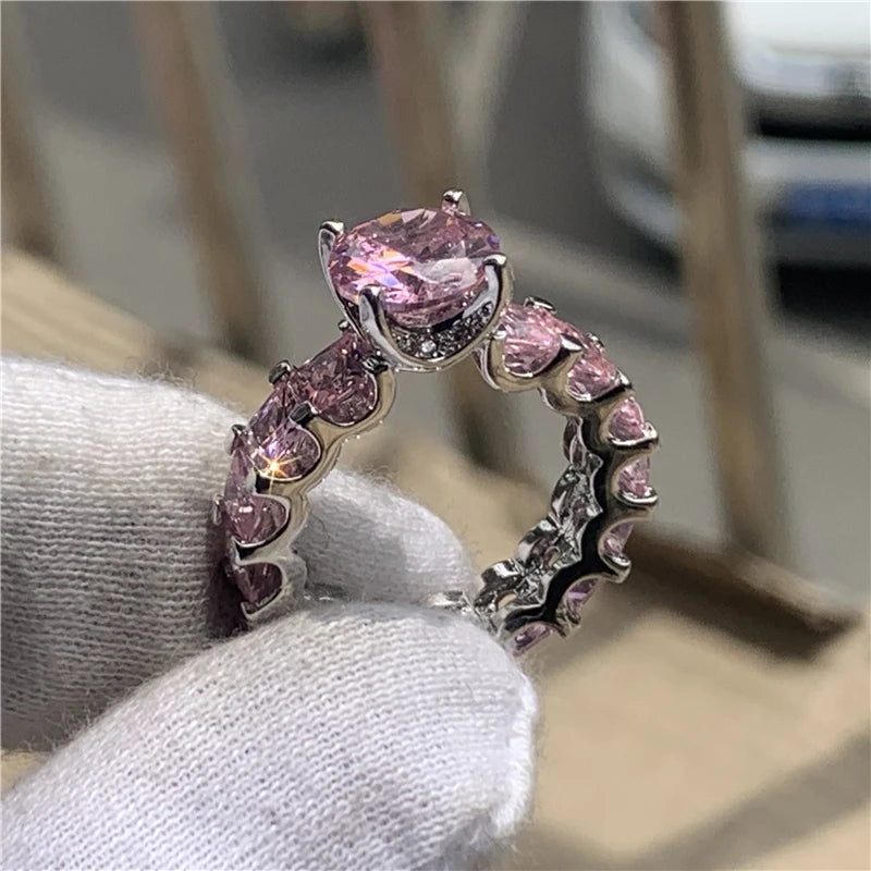 Vintage Sterling Silver Engagement Ring - Elegant Designer Jewelry