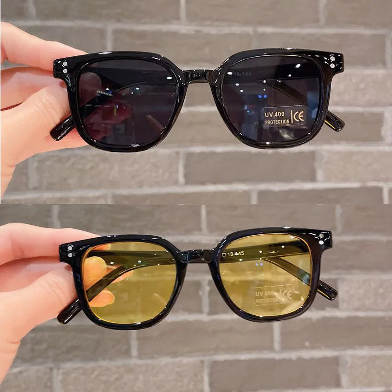 Premium Kids Sunglasses - UV400 Vintage Square Eyeglasses