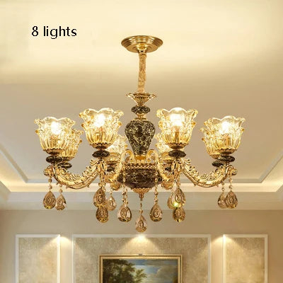 Elegant French Retro Chandelier - Grand Crystal Lighting