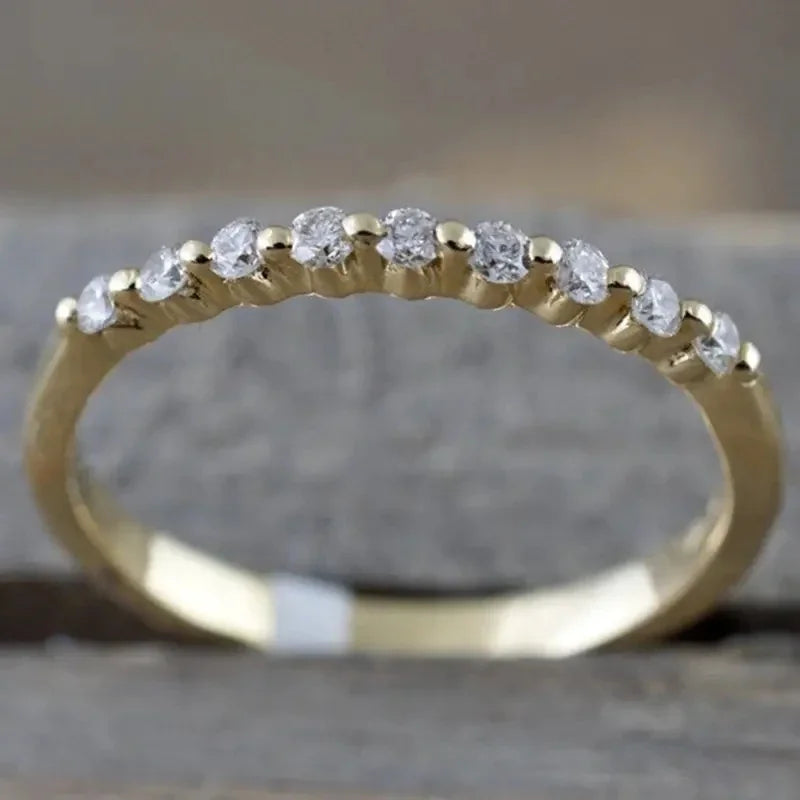 Elegant Eternity Ring - Brilliant Round Zirconia Wedding Band