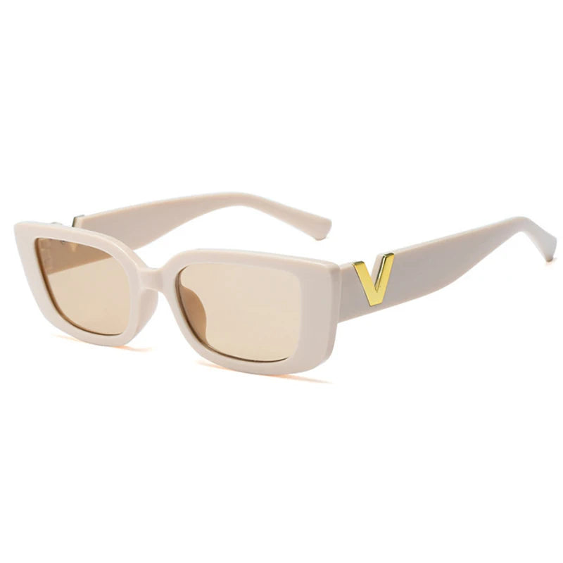 Luxury Vintage Rectangle Sunglasses - Classic Small Frame Eyewear