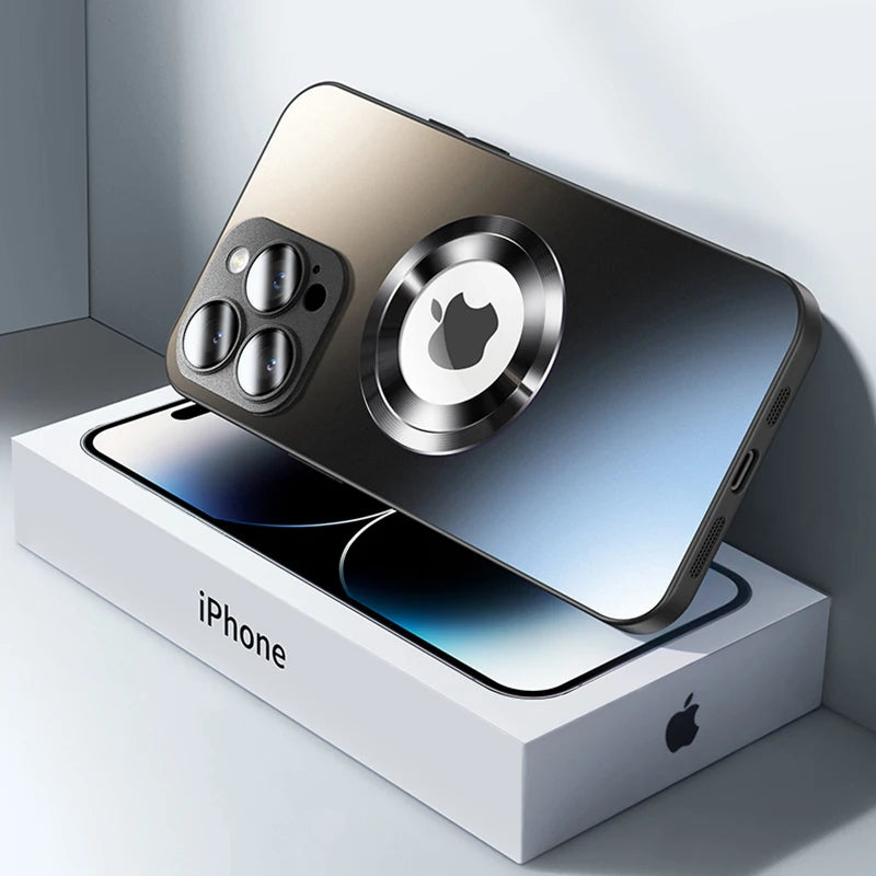 MagSafe Magnetic Wireless Charging Case with Matte Tempered Glass