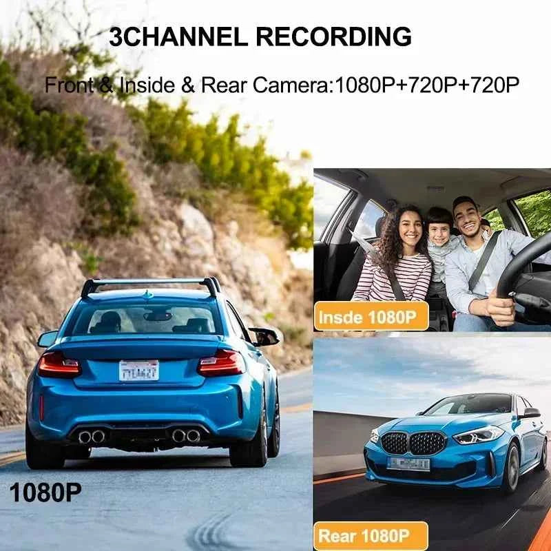 Premium 1080P WiFi Dash Cam - Multi Lens Vehicle Video Recorder