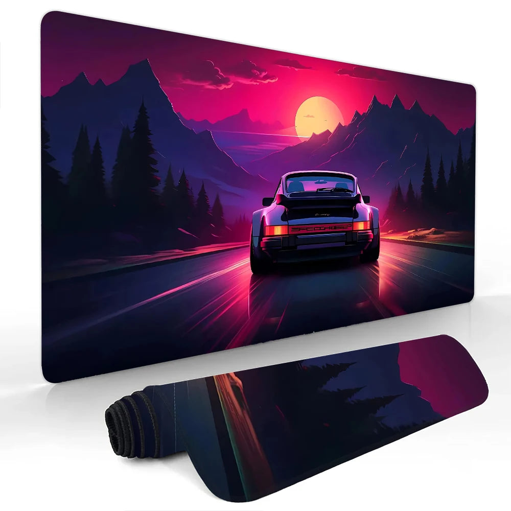 Premium Gaming Mouse Pad - Red Classic Car Desk Mat