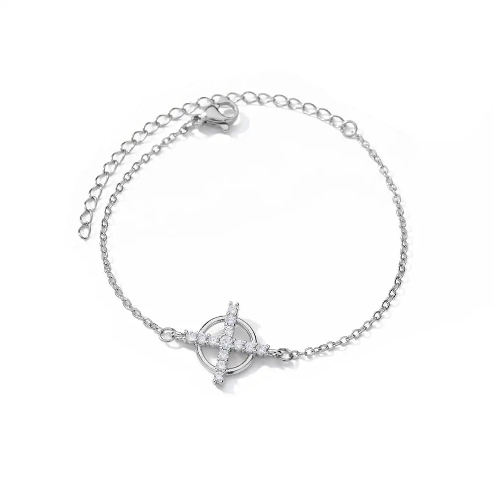 Elegant Zircon Flowers Bracelet - Luxury Gold Steel Jewelry