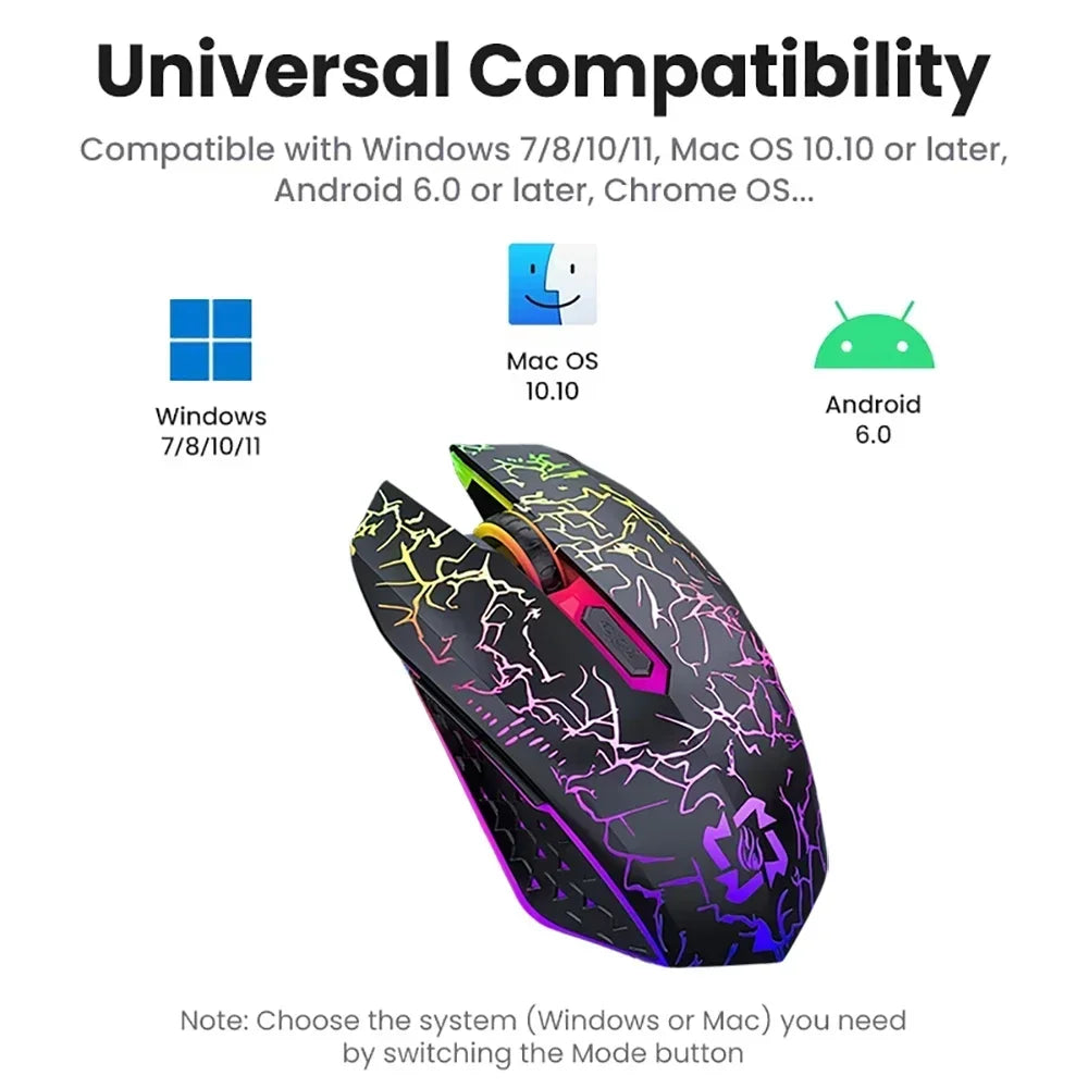 Premium Dual Mode Gaming Mouse - Bluetooth 5.2 & 2.4G Wireless