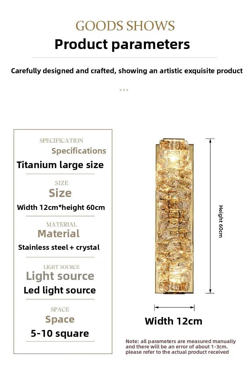 Elegant Luxury Crystal Wall Lamp - Modern Minimalist Design