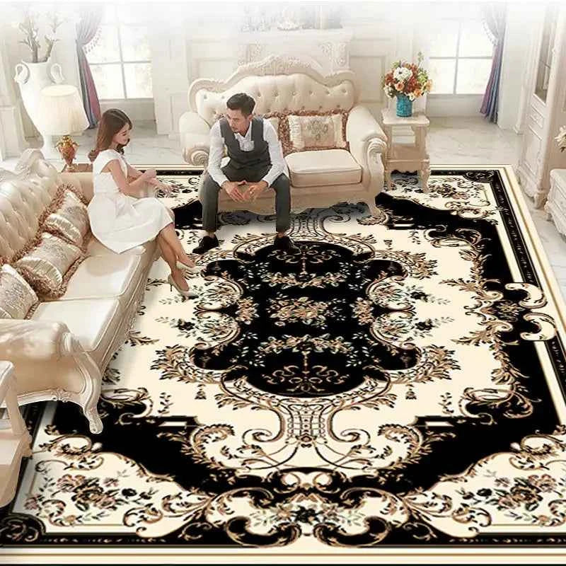 Plush Flannel Luxury Living Room Rug - European Home Decor