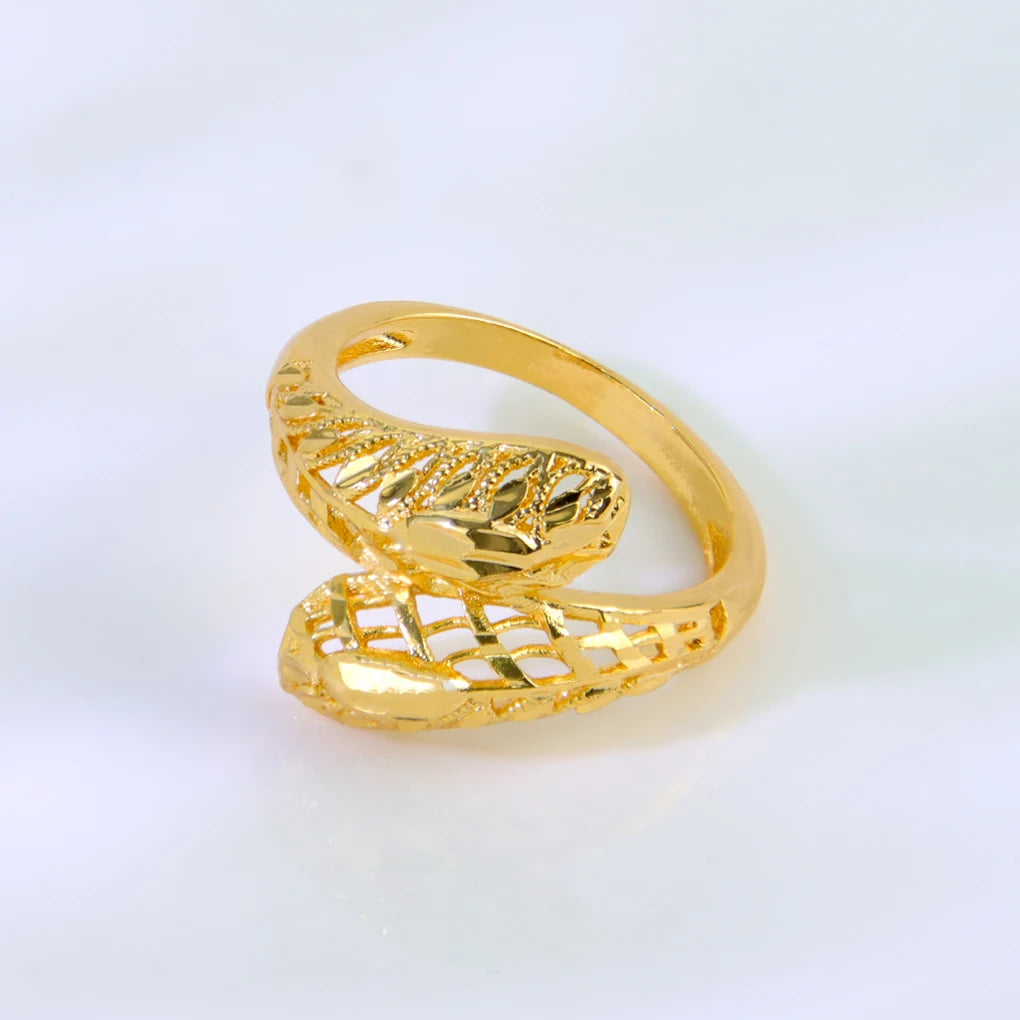 Luxury 21k Gold Plated Italian Zircon Cocktail Ring