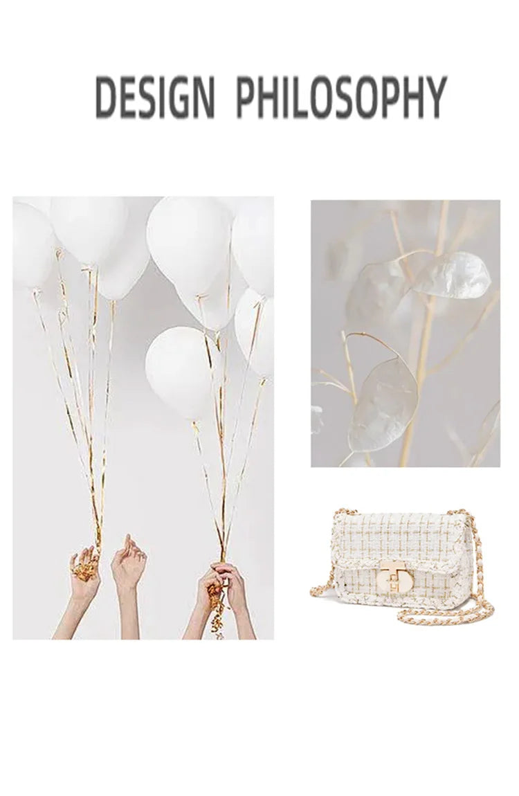 Elegant Chain Shoulder Bag - Sequined Embellishments