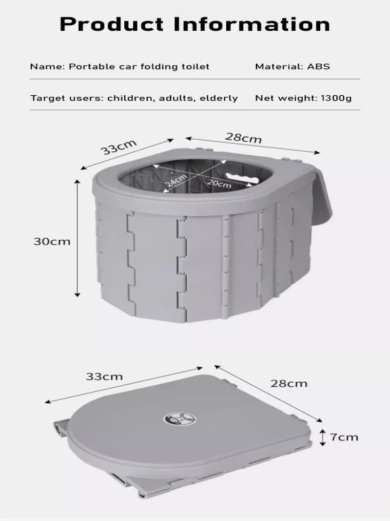 Essential Portable Folding Toilet - Compact Emergency Travel Gear