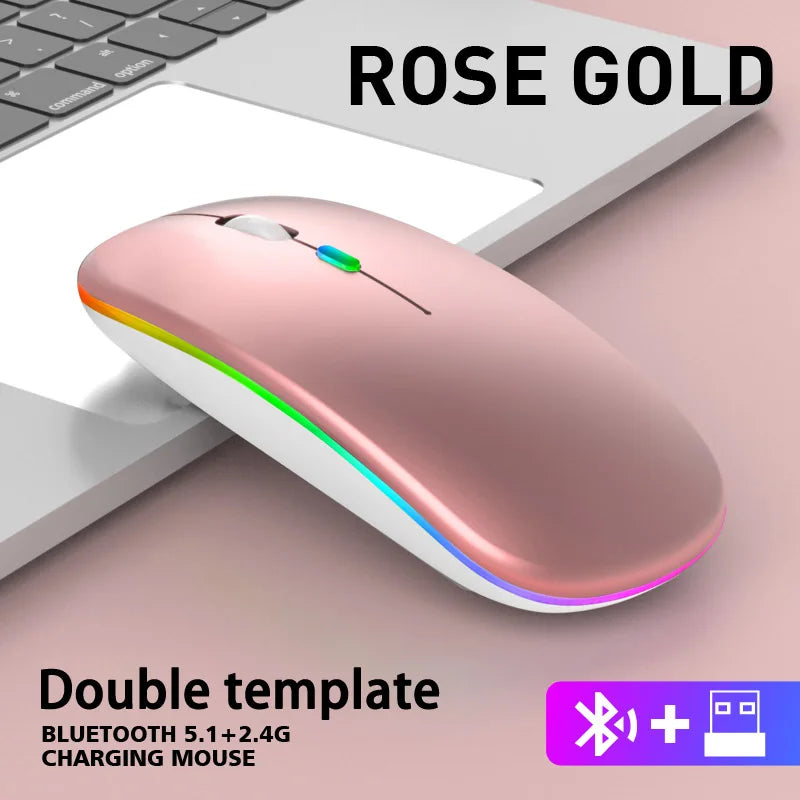 Premium Wireless Rechargeable Mouse - Silent 1600DPI Ergonomic