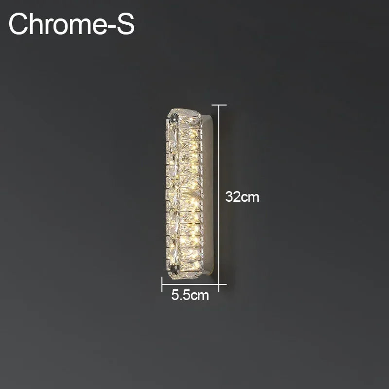 Luxury Modern Oval LED Crystal Wall Lamp - Indoor Light Fixture