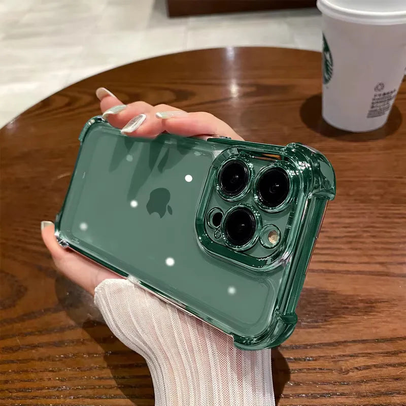 Luxury Plating Clear Shockproof Phone Case - Premium Protection