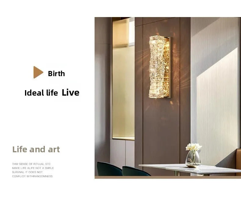 Elegant Luxury Crystal Wall Lamp - Modern Minimalist Design