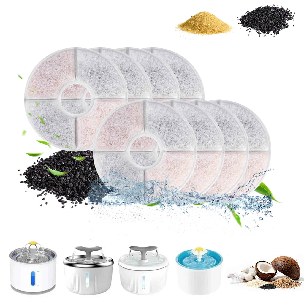 Premium Cat Water Fountain Filters - Activated Carbon Replacement
