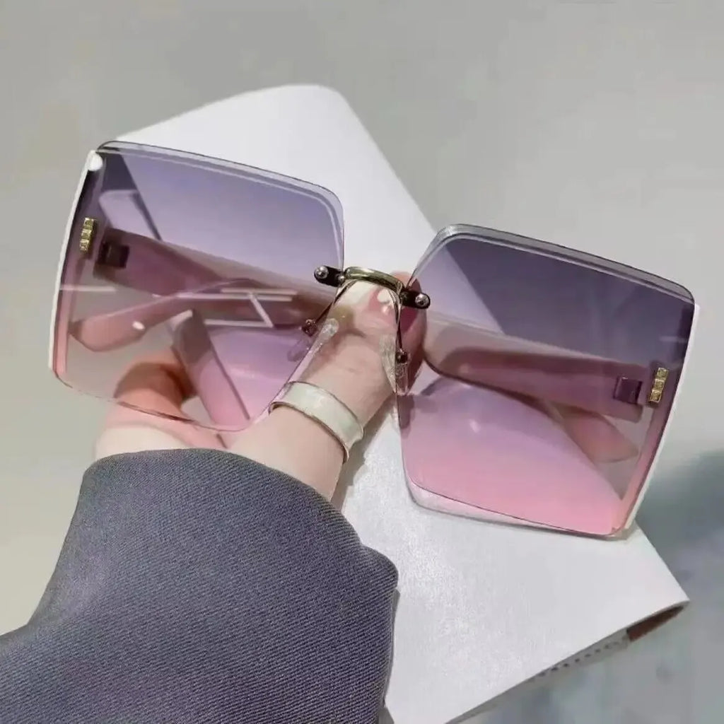 Fashion Gradient Frameless Sunglasses - Elegant High-End Eyewear