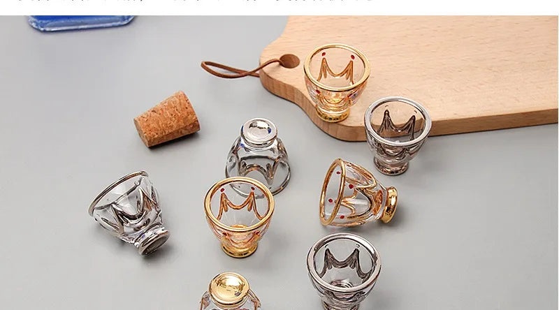 Elegant Luxury Crystal Shot Glass - Hand-Painted 10ml