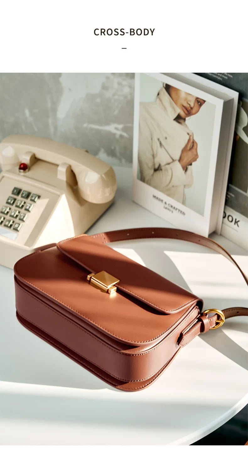Premium Leather Shoulder Bag - Luxurious Designer Style