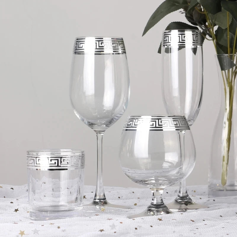 Premium Gold Rim Wine Glass - Elegant Crystal Stemware