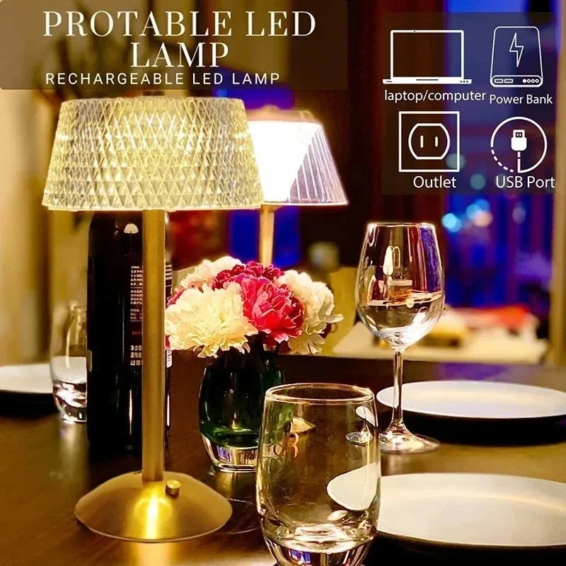 Premium Rechargeable LED Desk Lamp - Touch Dimming & Portable
