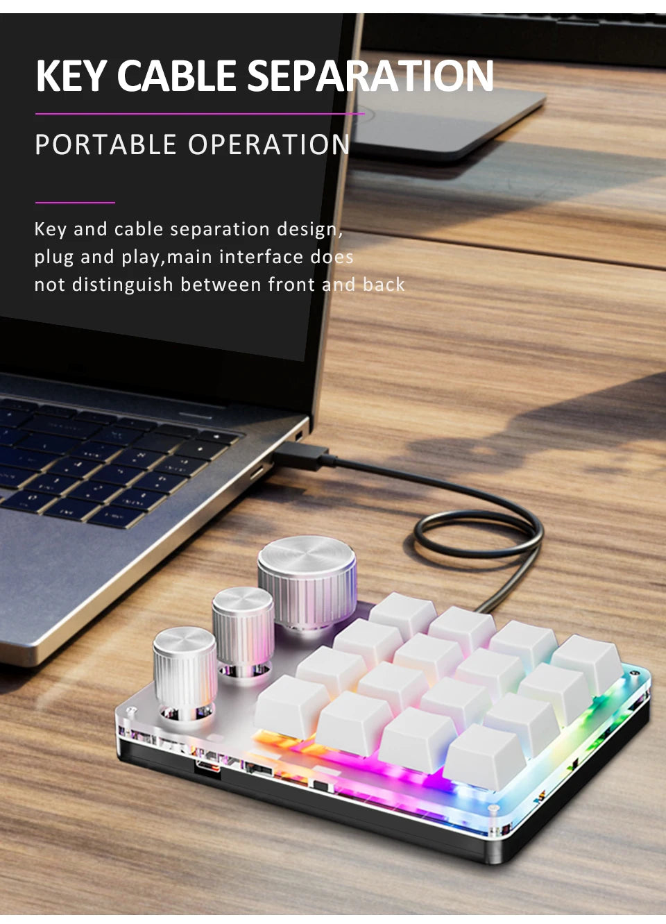 Premium Programmable Macro Keypad - 16 Keys 3 Knobs Hot-Swap