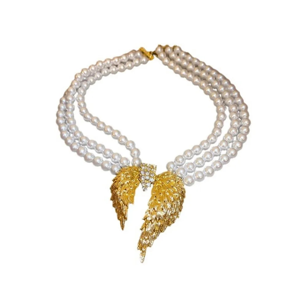 Elegant Multi Layer Pearl Necklace - Light Luxury Choker