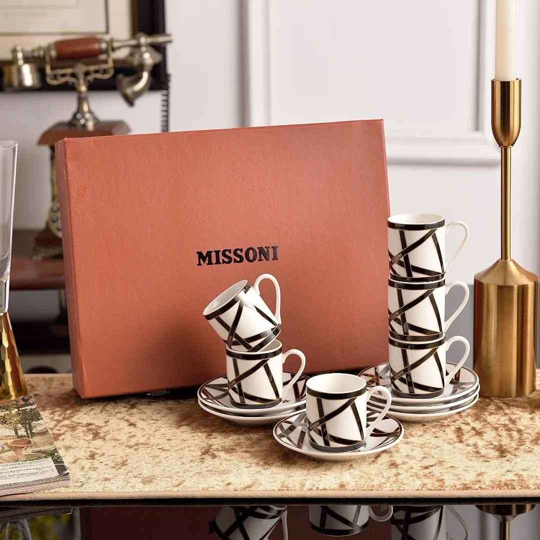 Elegant Ceramic Coffee Set - Complete Tableware Collection