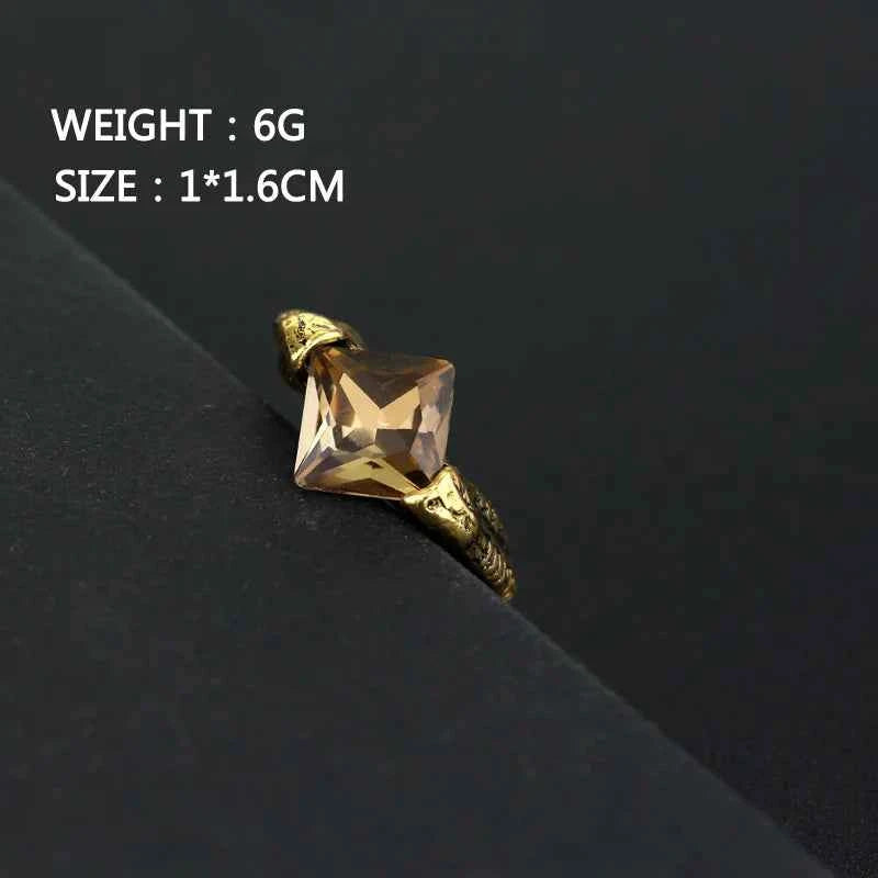 Deathly Hallows Ring - Elegant Voldemort Horcrux Crystal Jewelry