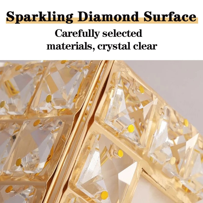 Elegant Luxury Crystal Tissue Box for Tabletop Decor