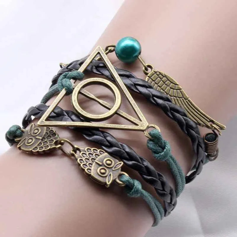 Retro Golden Snitch Deathly Hallows Bracelet - Magic Academy Jewelry