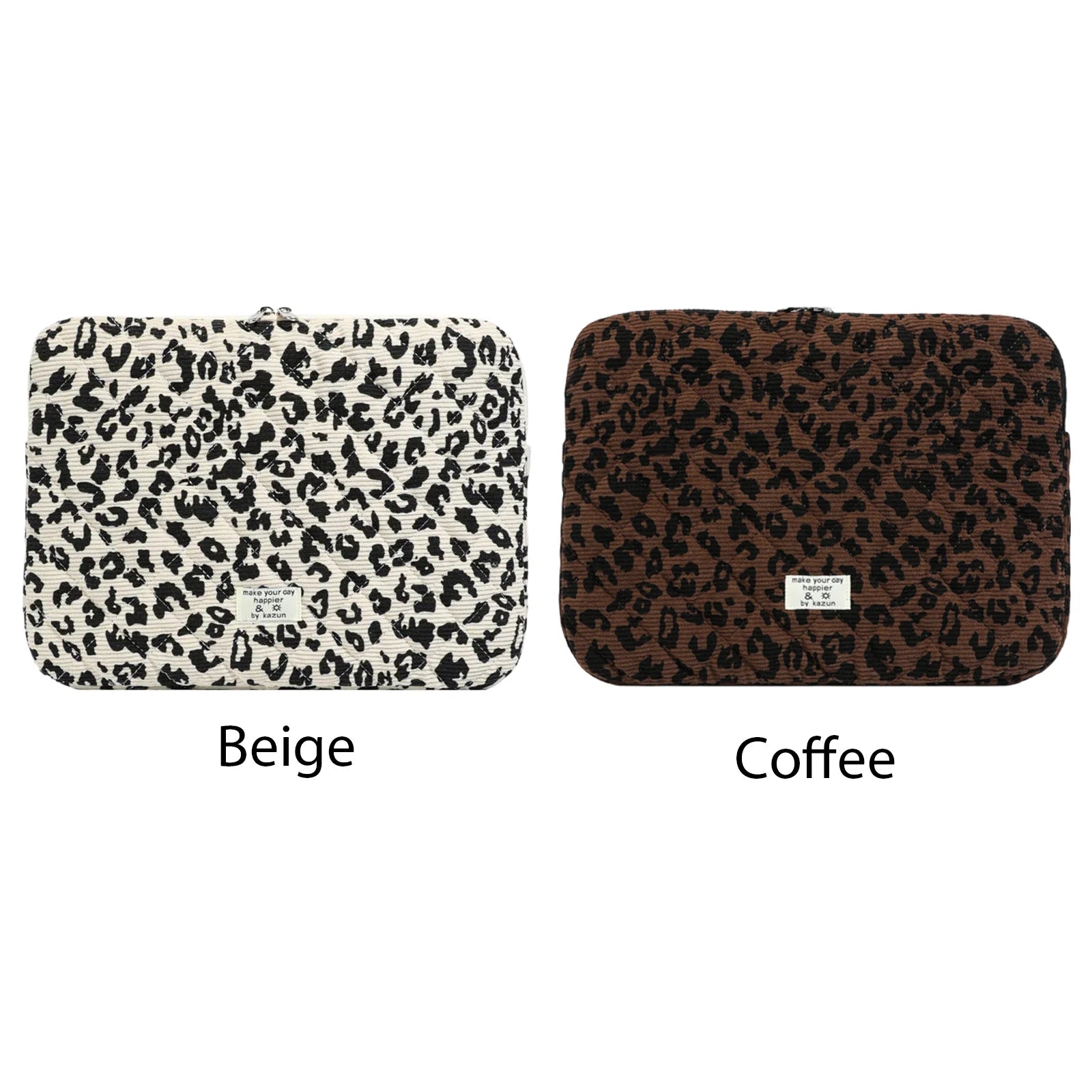 Premium Leopard Print Laptop Sleeve - Fits 11-15 Inch Laptops