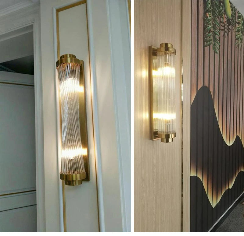 Elegant Modern Wall Sconce - Brushed Gold LED Lamp