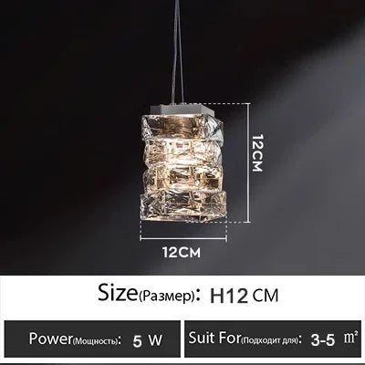 Luxury LED Crystal Pendant Light - Modern Ceiling Chandelier