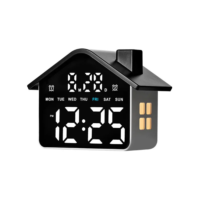 Premium LED Digital Alarm Clock - Voice Control & Night Light
