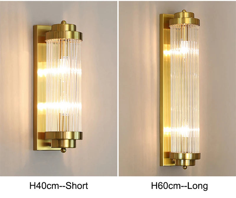 Elegant Modern Wall Sconce - Brushed Gold LED Lamp