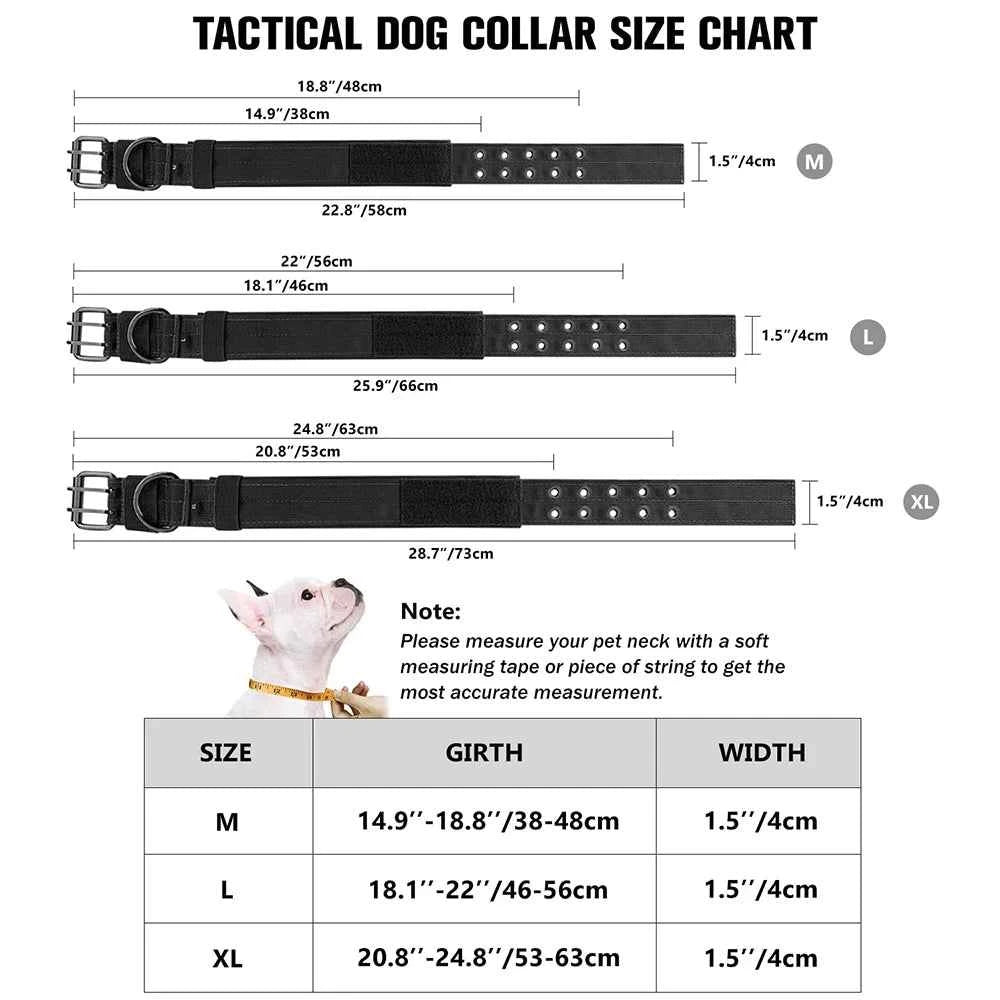 Premium Tactical Dog Collar - Durable Military Nylon