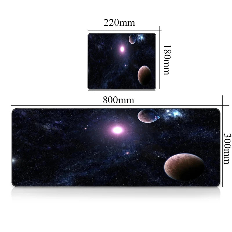 Premium Gaming Desk Mat - Large Mousepad with Galaxy Design