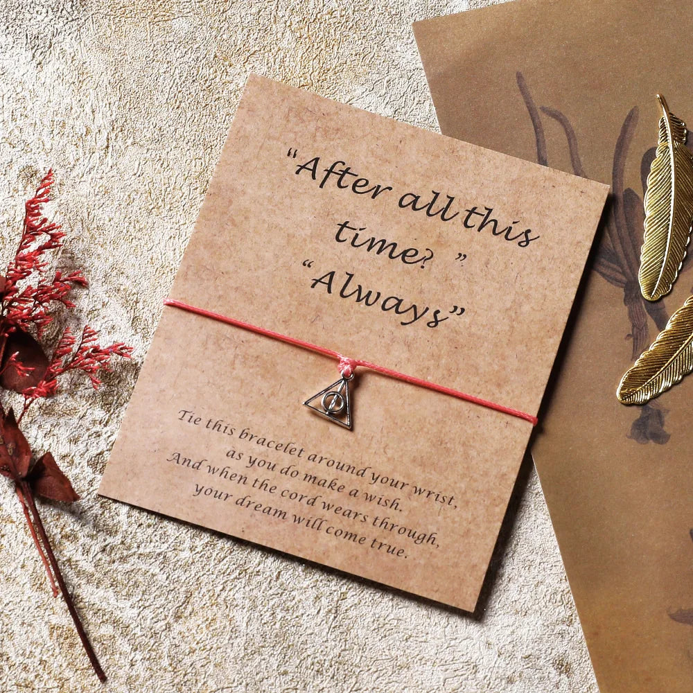 Deathly Hallows Wish Bracelet - Elegant Triangle Pendant Jewelry