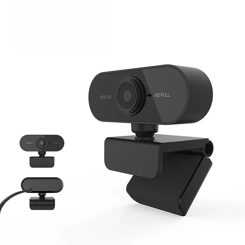 Professional USB Webcam - 360° Rotatable PC Camera with Mic