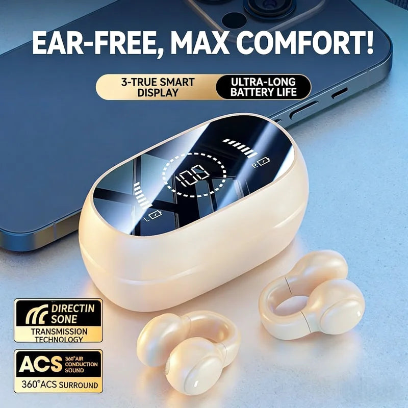 Digital Display Wireless Sports Earbuds - Premium Silicone Noise Reduction